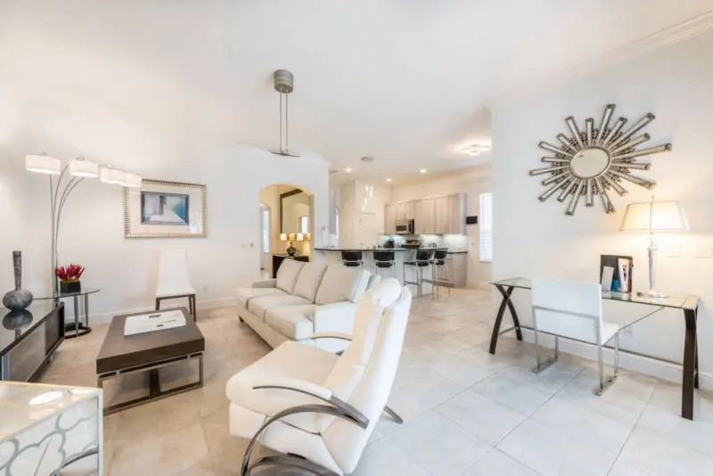 Luxury Villa Rental Orlando living room 4 bed