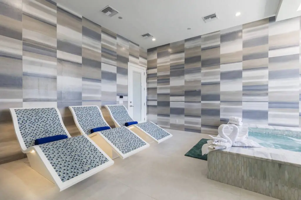 Reunion Resort villa in home spa steam room